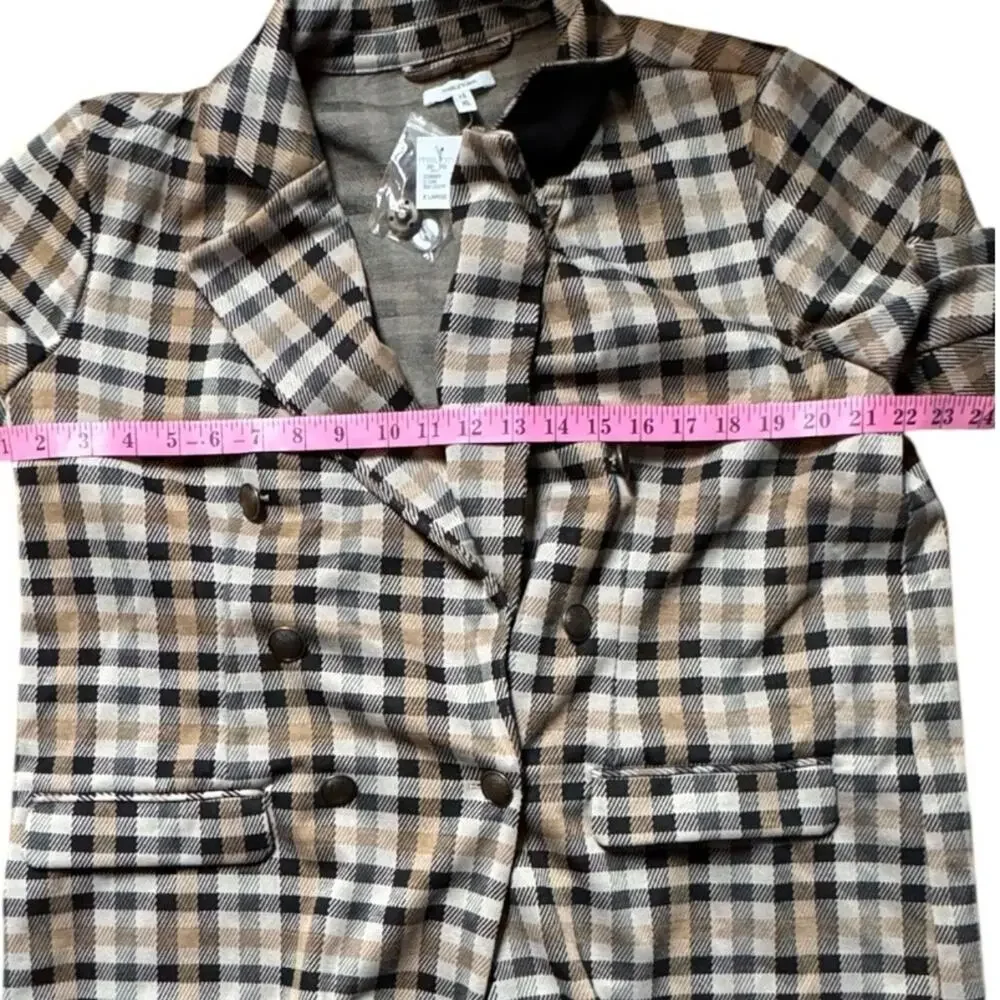 Maurices women's Stripe Plaid  Trendy Style Blazer Sz XL  NWT - Picture 8 of 11